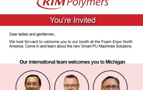 RIM Polymers is proud to be exhibiting in the upcoming Foam Expo North America from 28 June to 30 June 2022